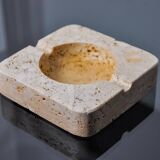 Brutalist ashtray by Fratelli Mannelli, travertine, Italy, 1970