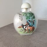 Tabatiere en verre chine milieu du xxème siècle