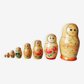 Serie 8 anciennes poupées russes