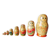 Serie 8 anciennes poupées russes