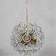 Space Age Sputnik ceiling chandelier/ceiling lamp with crystal flowers, Germany, 1970s