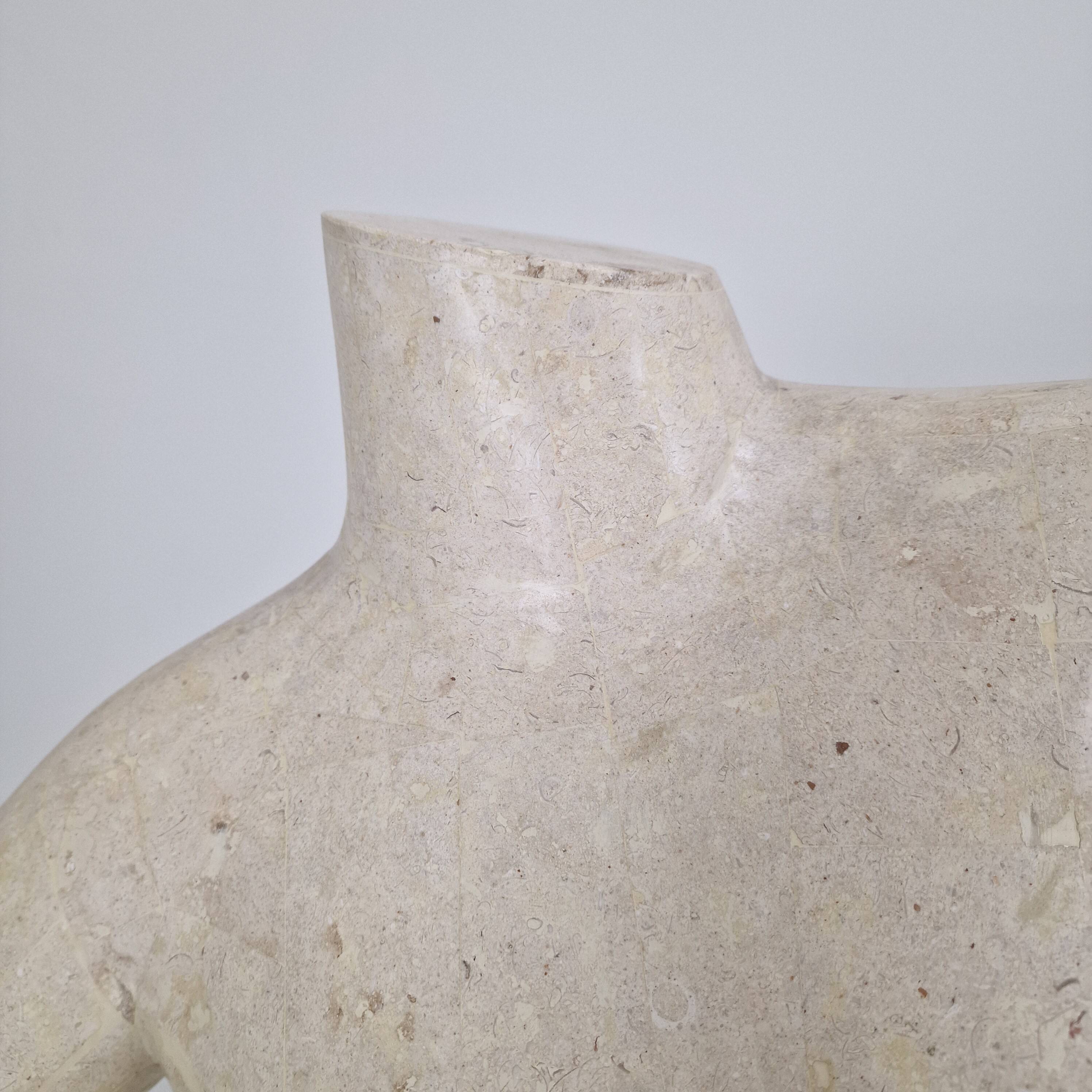 Sculptural Contemporary Female Torso Crafted from Layered Reclaimed Mactan