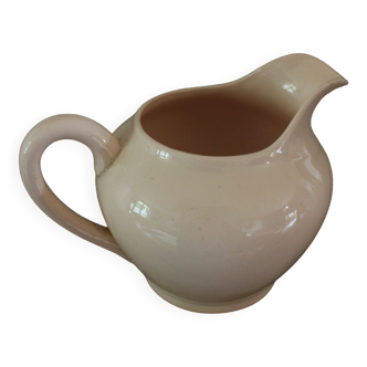 Pink earthenware milk jug Digoin Sarreguemines