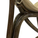 Midcentury bamboo rattan rocking horse 60's design children