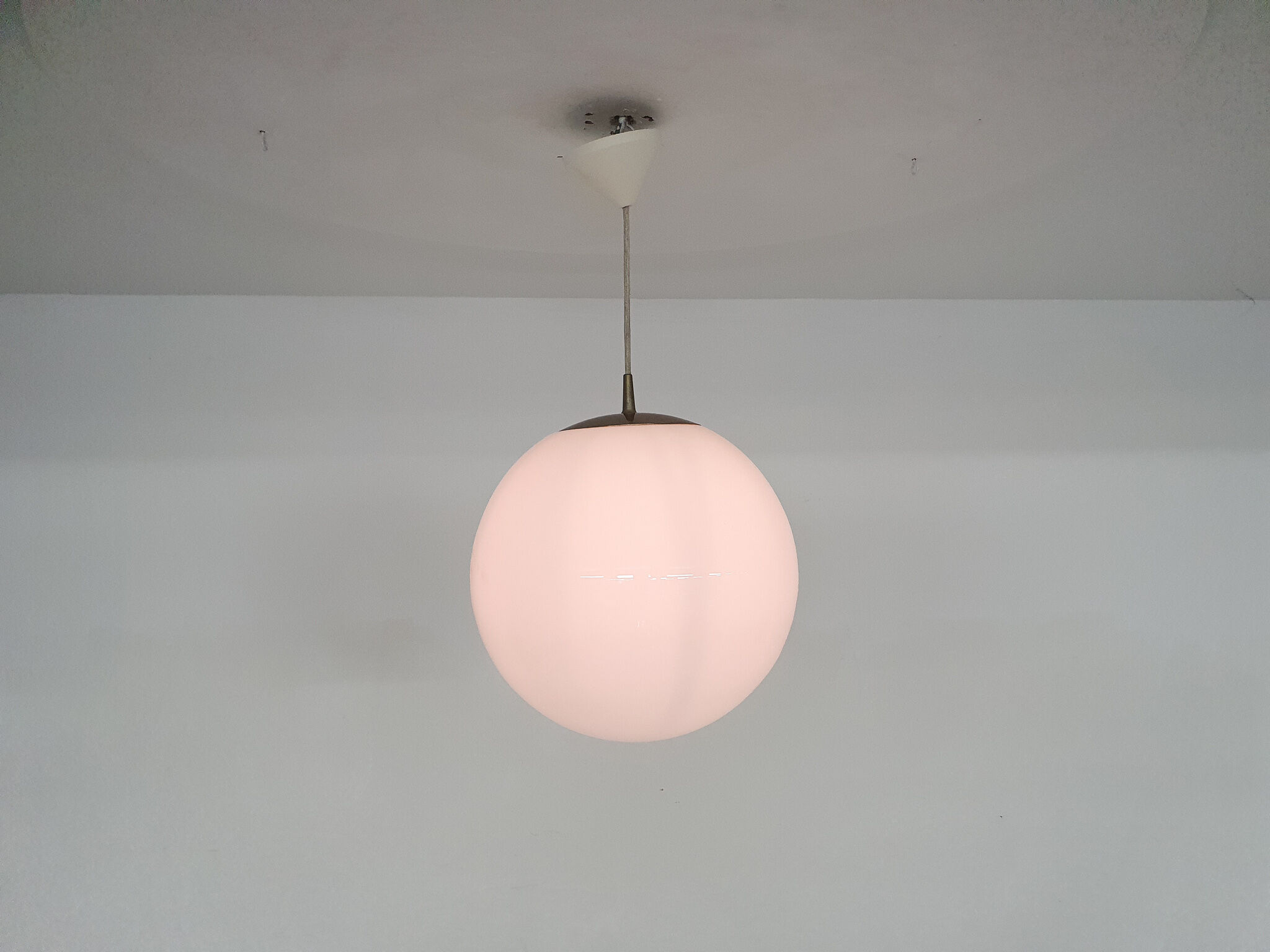 Peill and Putzler glass globe, pendant light, Germany 1970's