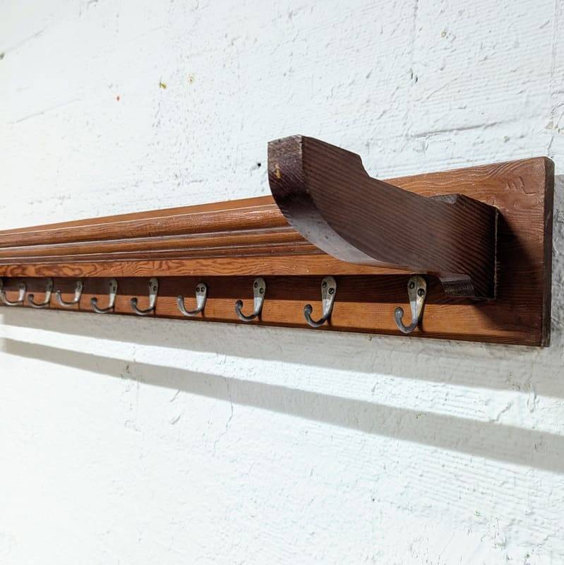 Coat rack with 10 hooks and hat rack