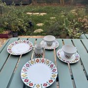 Vintage tea service from the 70s – Schirnding Bavaria – 2 cups + plates