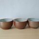 Set of 3 artisanal stoneware bowls