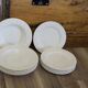 Set of italian ceramic plates fruit model