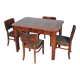 Art Deco Dining Set in Beech and Spruce, 1920s, Set of 5