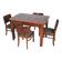 Art Deco Dining Set in Beech and Spruce, 1920s, Set of 5