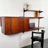 Scandinavian wooden wall-mounted secretary shelf Design Kai Kristiansen