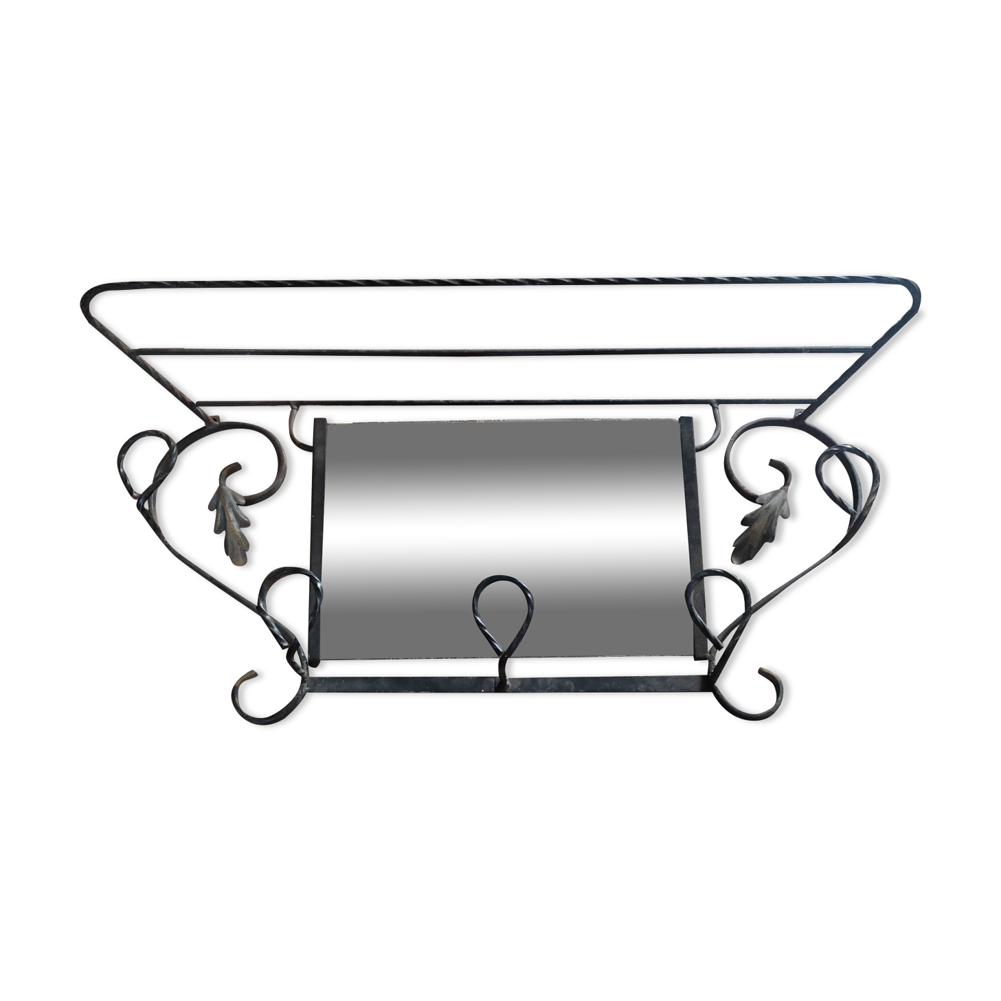 Wrought iron coat rack