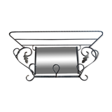 Wrought iron coat rack