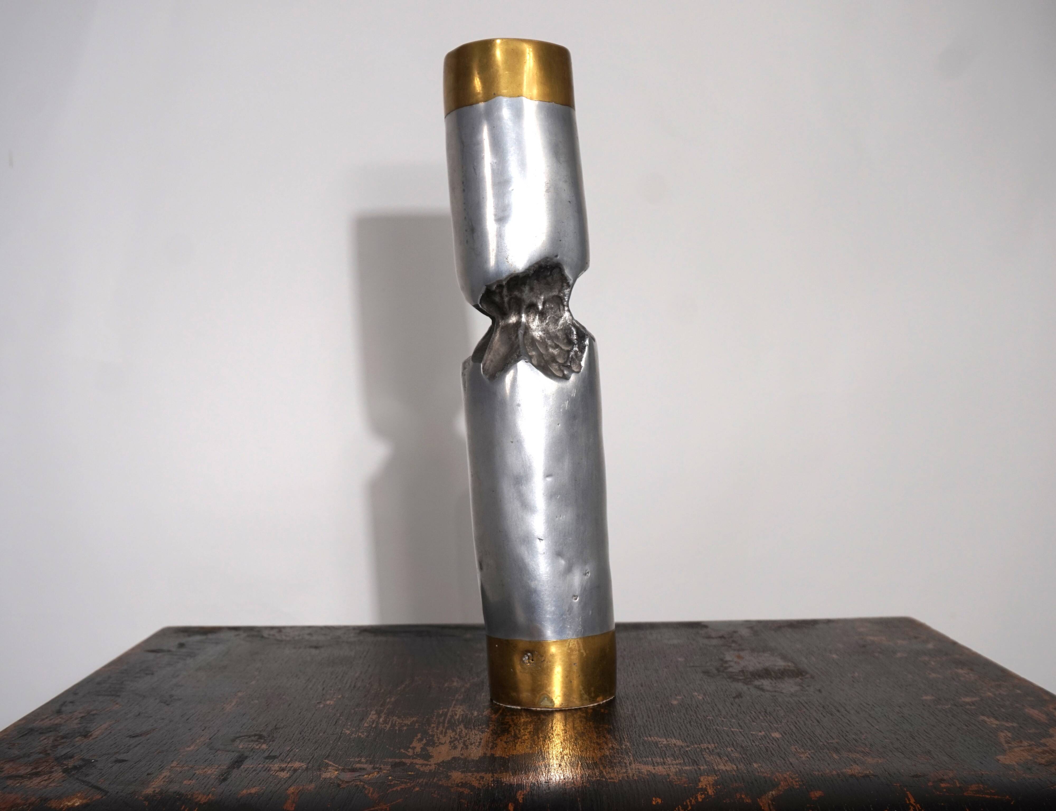 Marshall Disenos sculpture Brutalist Candleholder by David Marshall, 1980