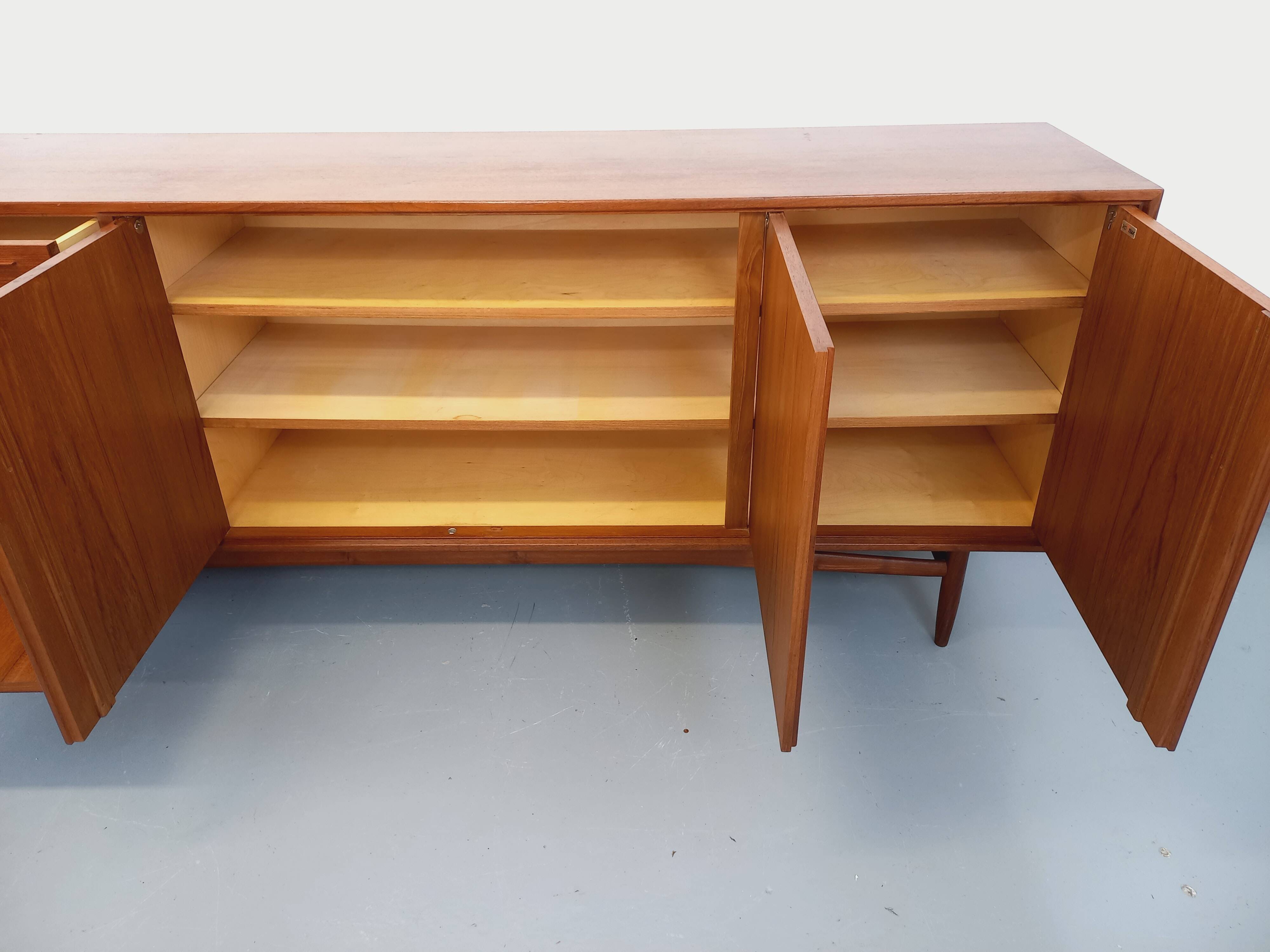 Vintage Swiss Teak Scandinavian style sideboard in teak from the 60s