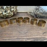 6 ronds de serviette en laiton