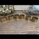 6 brass napkin rings