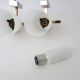 Pair of chrome-plated metal and opaline brass wall lights. 1960s
