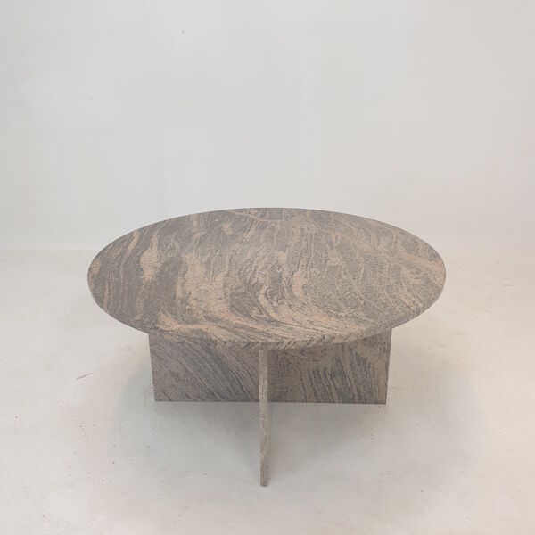 Table basse ronde italienne, années 1980