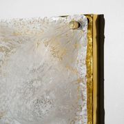 Sculptural Murano ice glass wall lamp, Italy 1970