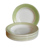 Eight earthenware plates from salins 50s