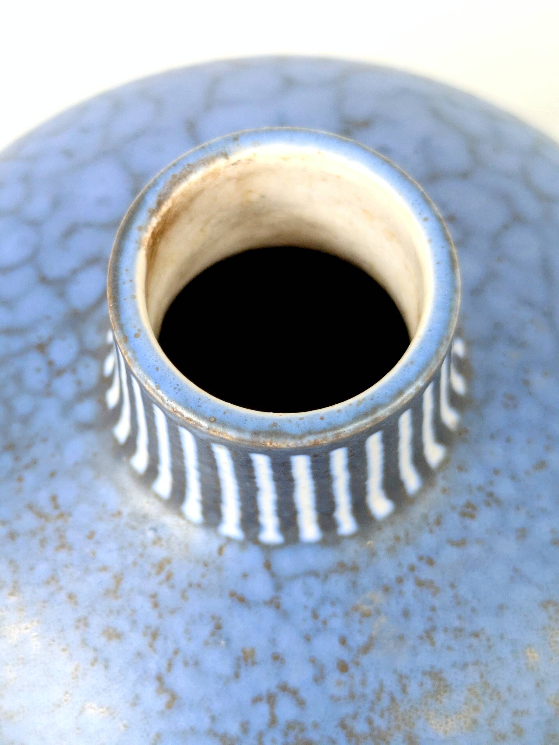 Vintage blue ceramic vase by Thoms Keramik, Germany, 1960s–1970s