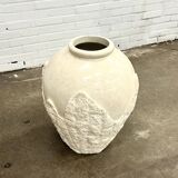 Grand vase de sol vintage en pierre de Mactan