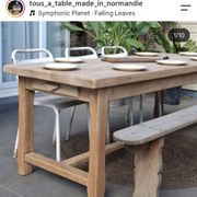 N052 table de ferme rénovée