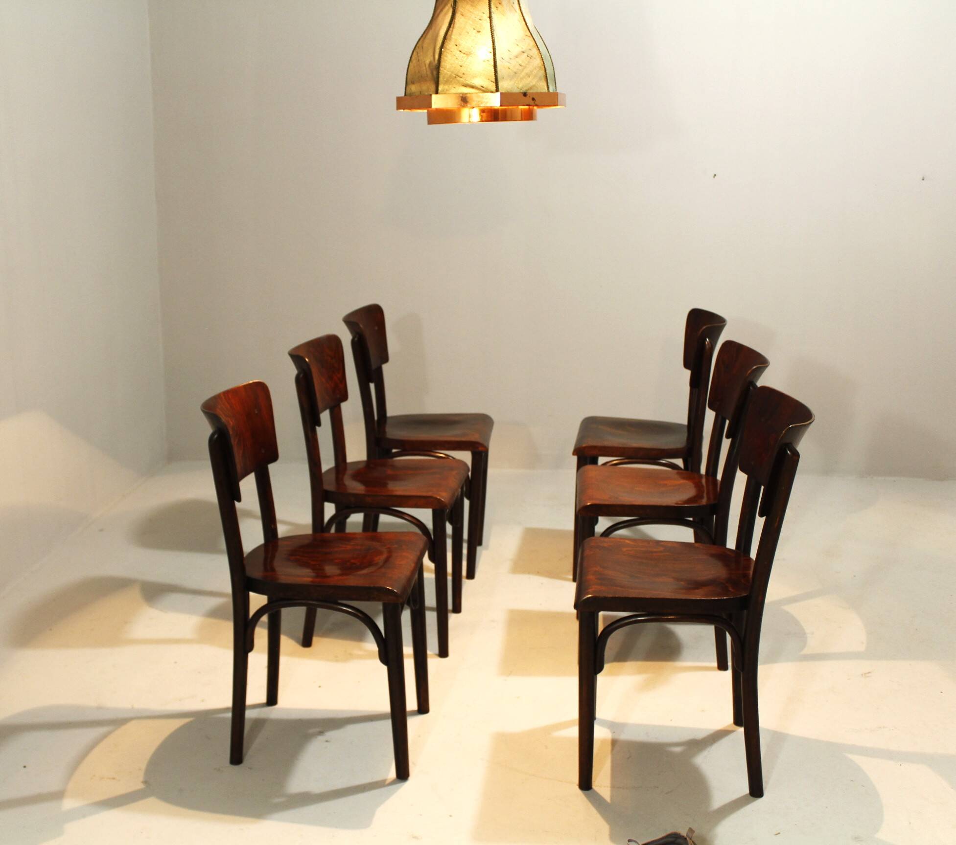 Pub Chairs from Thonet, 1930s, Set of 6, II