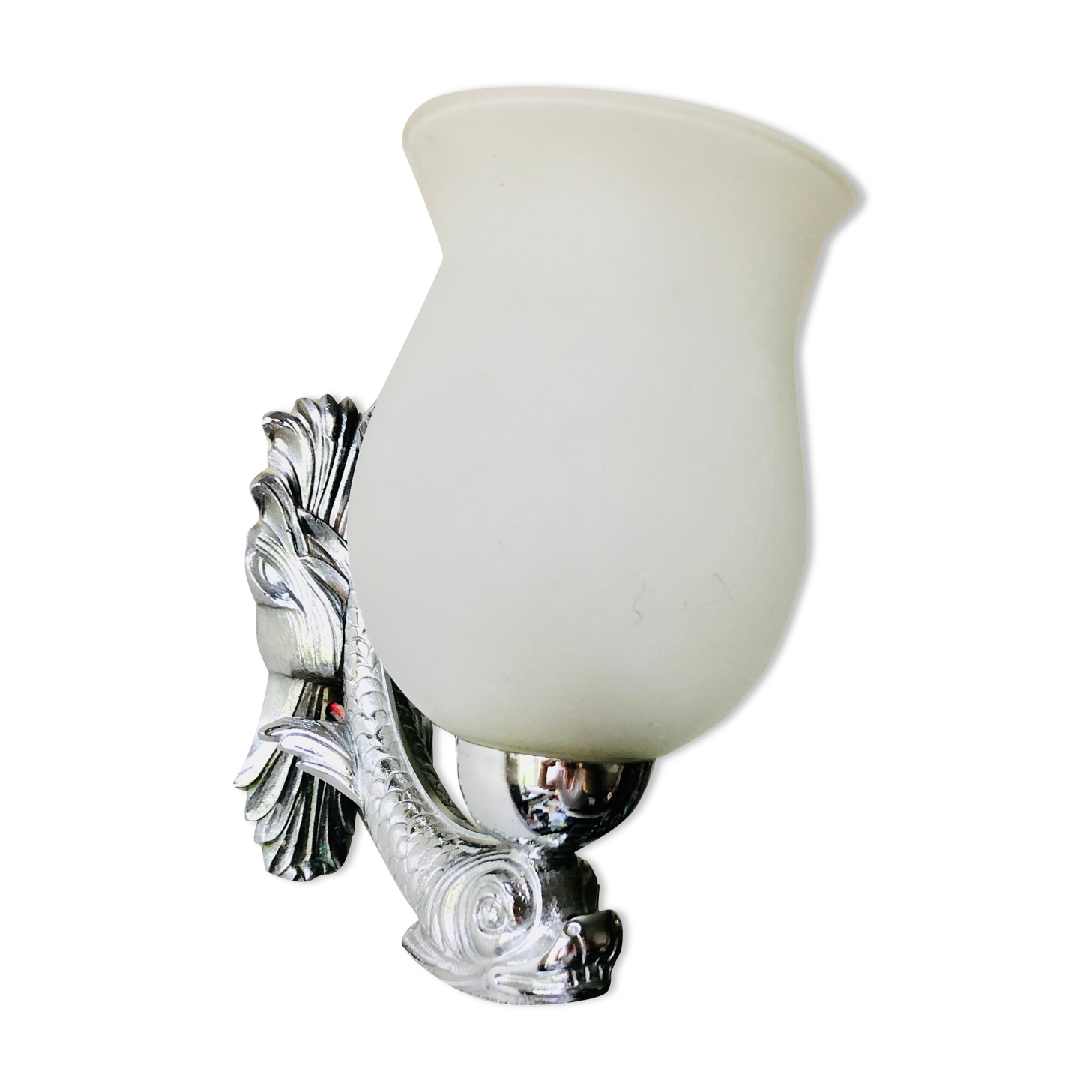 Pair of dolphin wall lamps 1950