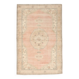 7x11 Vintage Large Area Handmade Wool Oushak Vintage Rug, 216x335 Cm