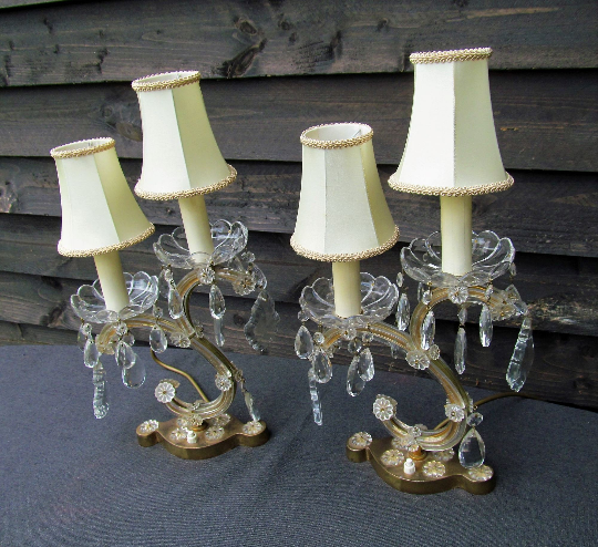 Paire de lampes de chevet Louis XIV d'époque française style Marie-Thérèse