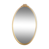 Oval mirror brass