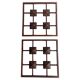 Pair of Antique French Wrought Iron Door Window Grilles – Sculptural Wall Decor