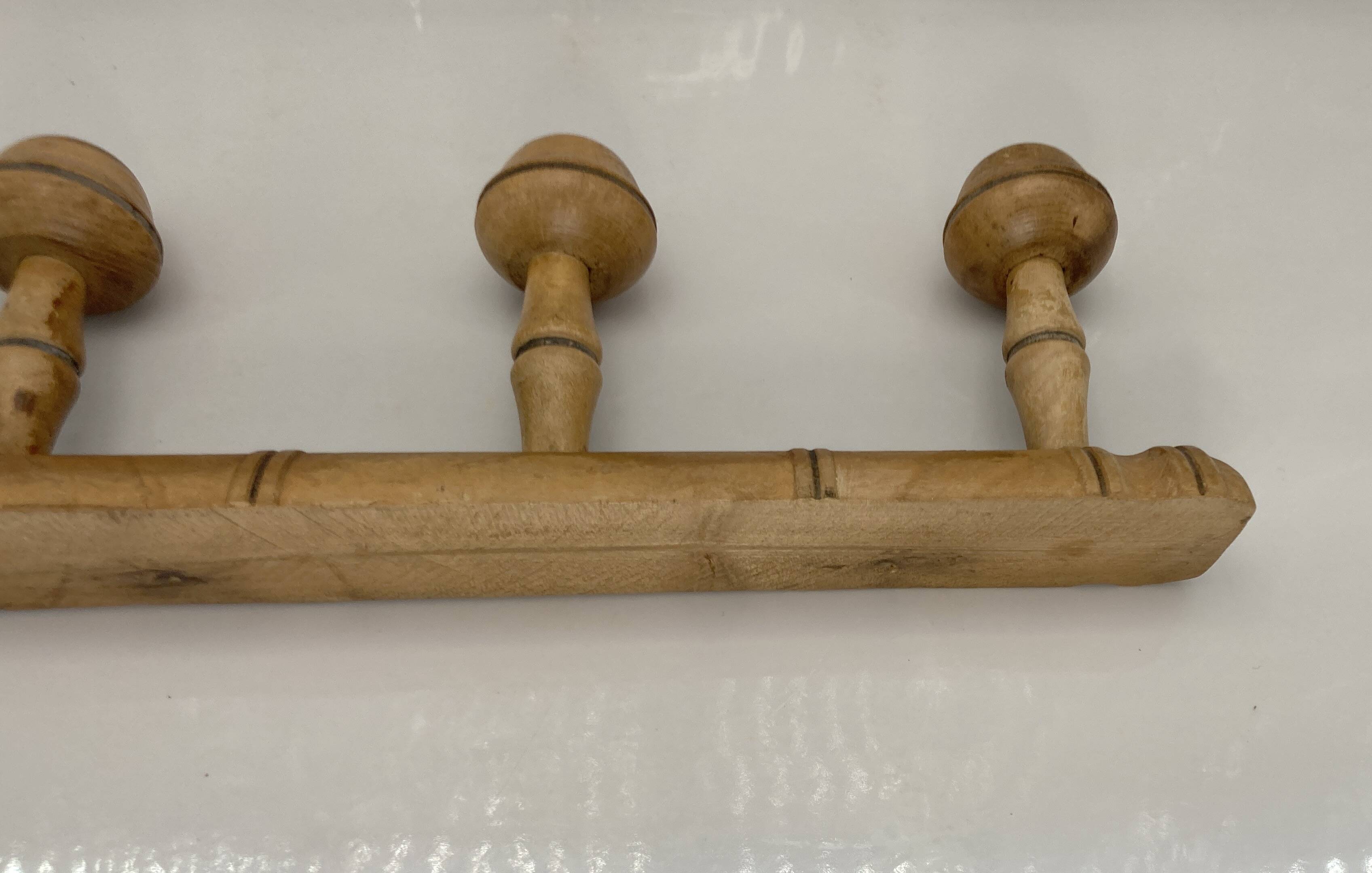 old Bamboo style wall coat rack