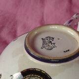 Lunch Faience toast of Gien XIXem century