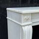 Louis XVI style fireplace in white Carrara marble circa 1880