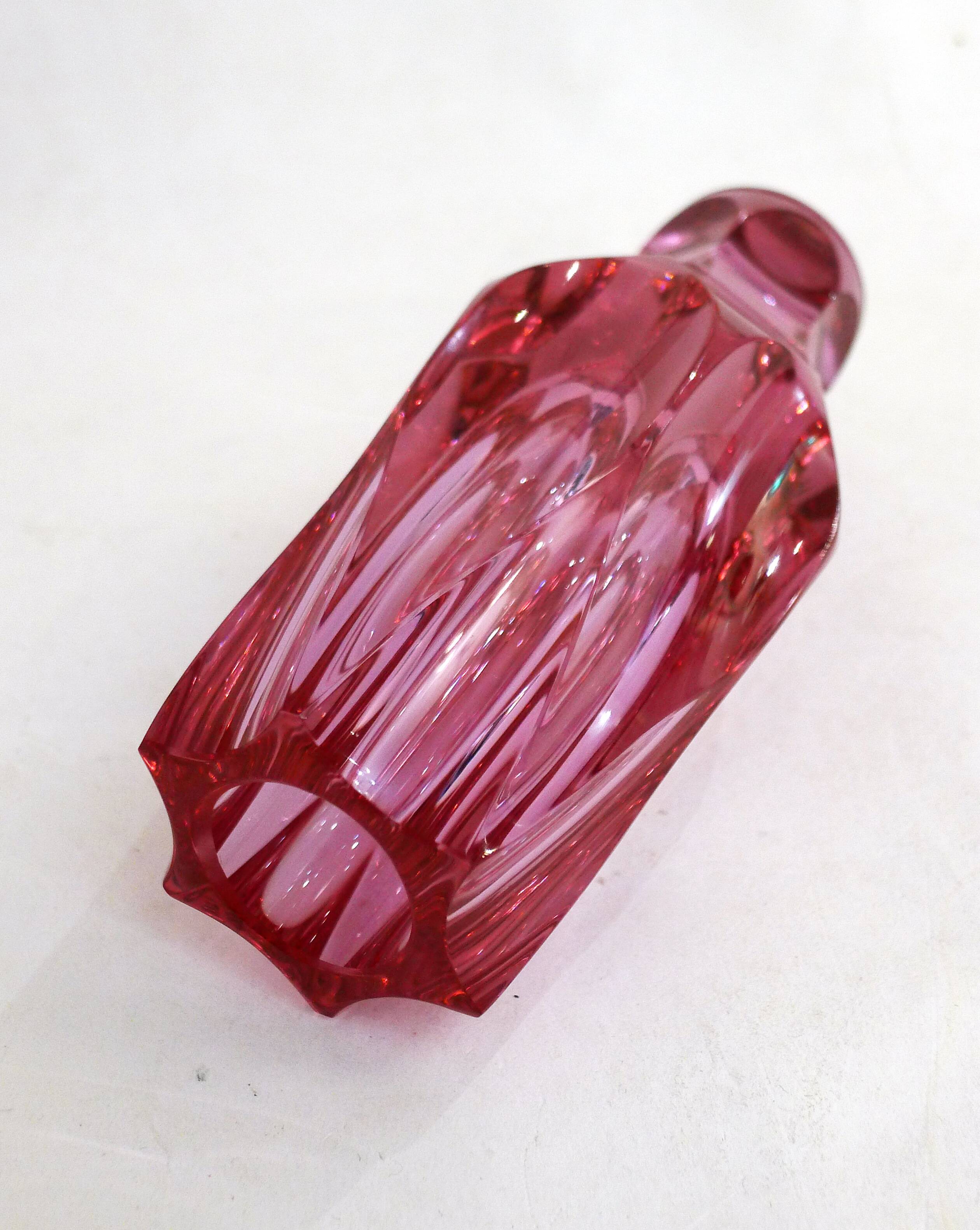 Small vintage faceted vase