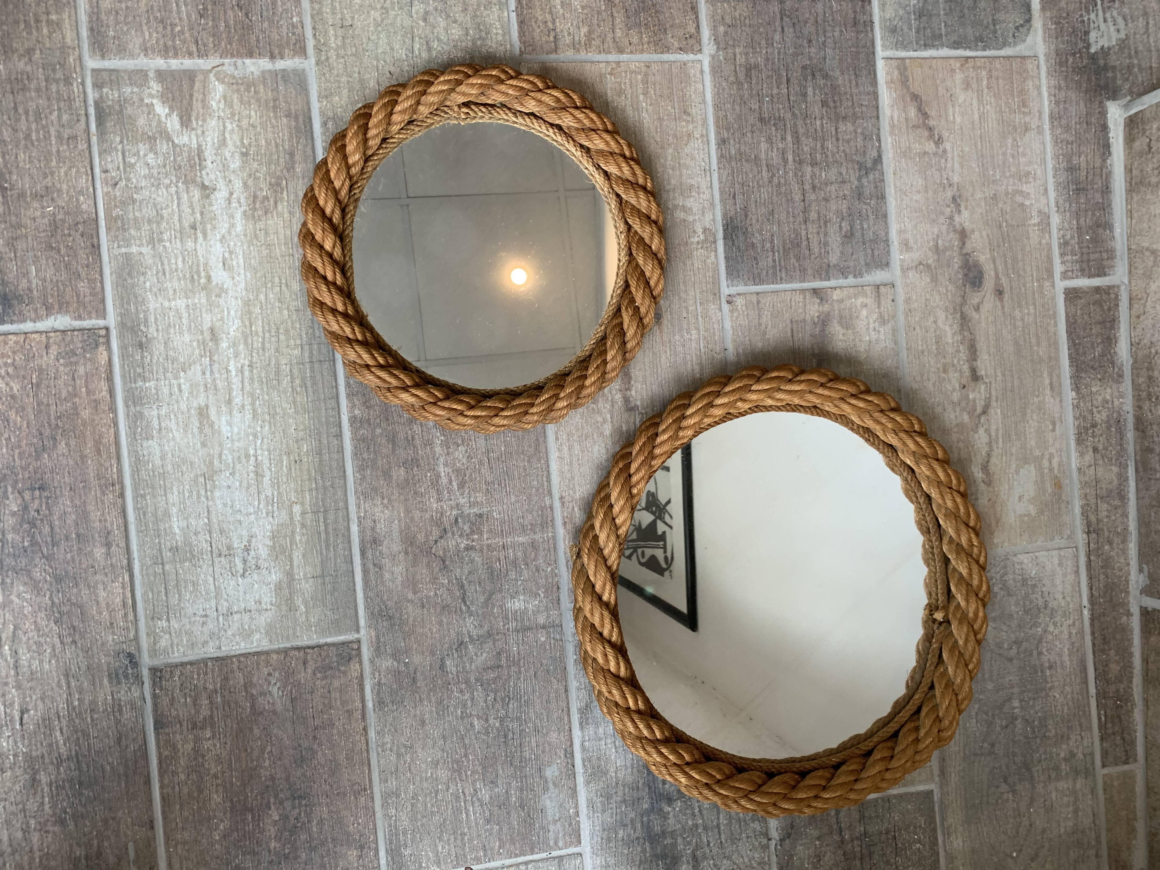 Set of 2 mirrors rope 50s