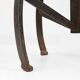 Industrial black metal stool with unique frame, France ca. 1920