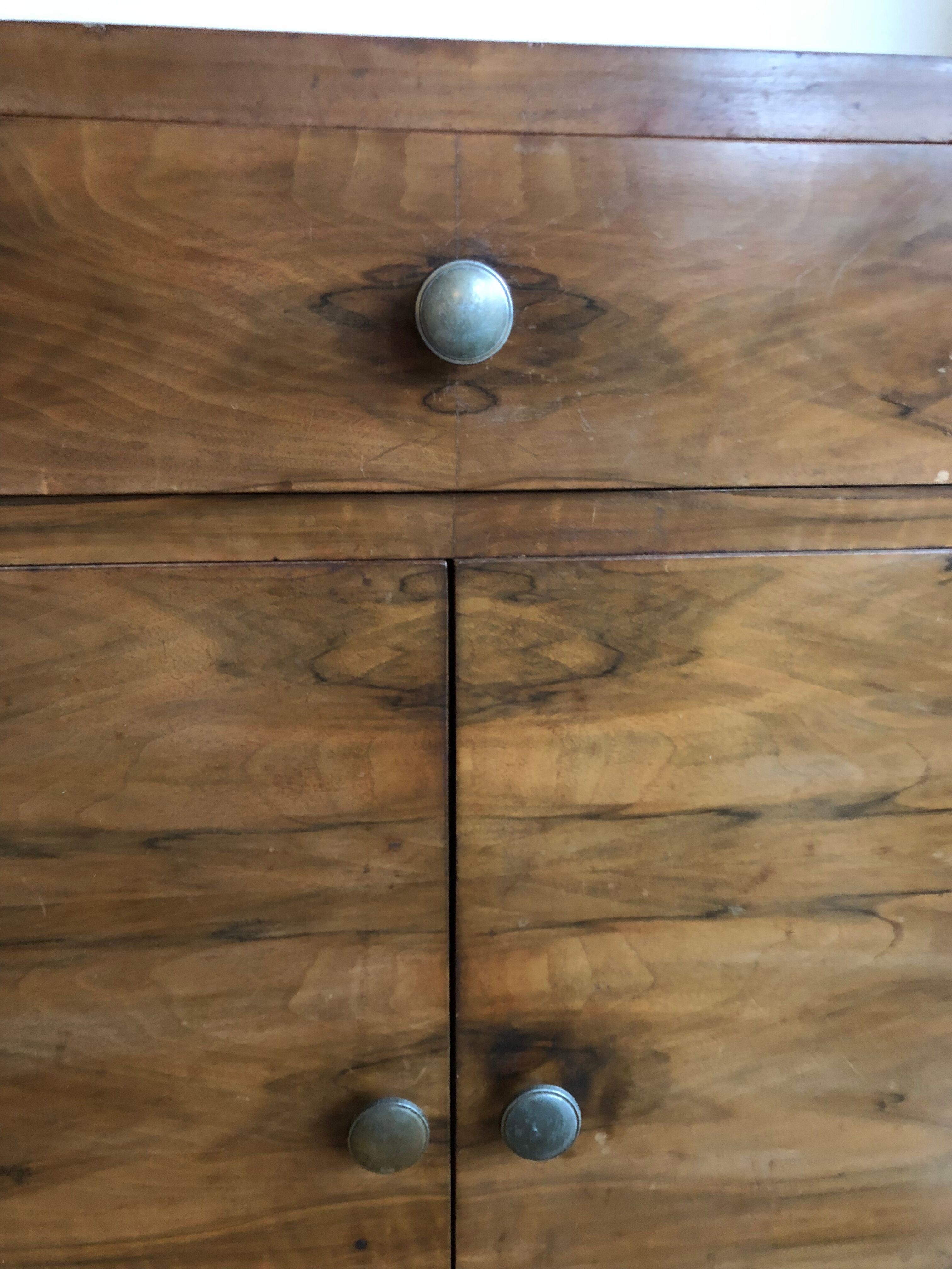 Art deco sideboard in walnut veneer
