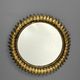 Midcentury bohemian Hollywood Regency Spanish gilt metal sun mirror, 1960s