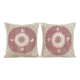 Set of 2 vintage embroidered cushion covers 61x64 cm