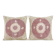 Set of 2 vintage embroidered cushion covers 61x64 cm