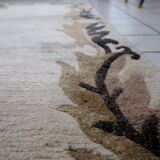 Vintage Tibetan Art Deco Khaden rug 92cm x 206cm 1960s