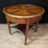 Louis XVI pedestal table in marquetry
