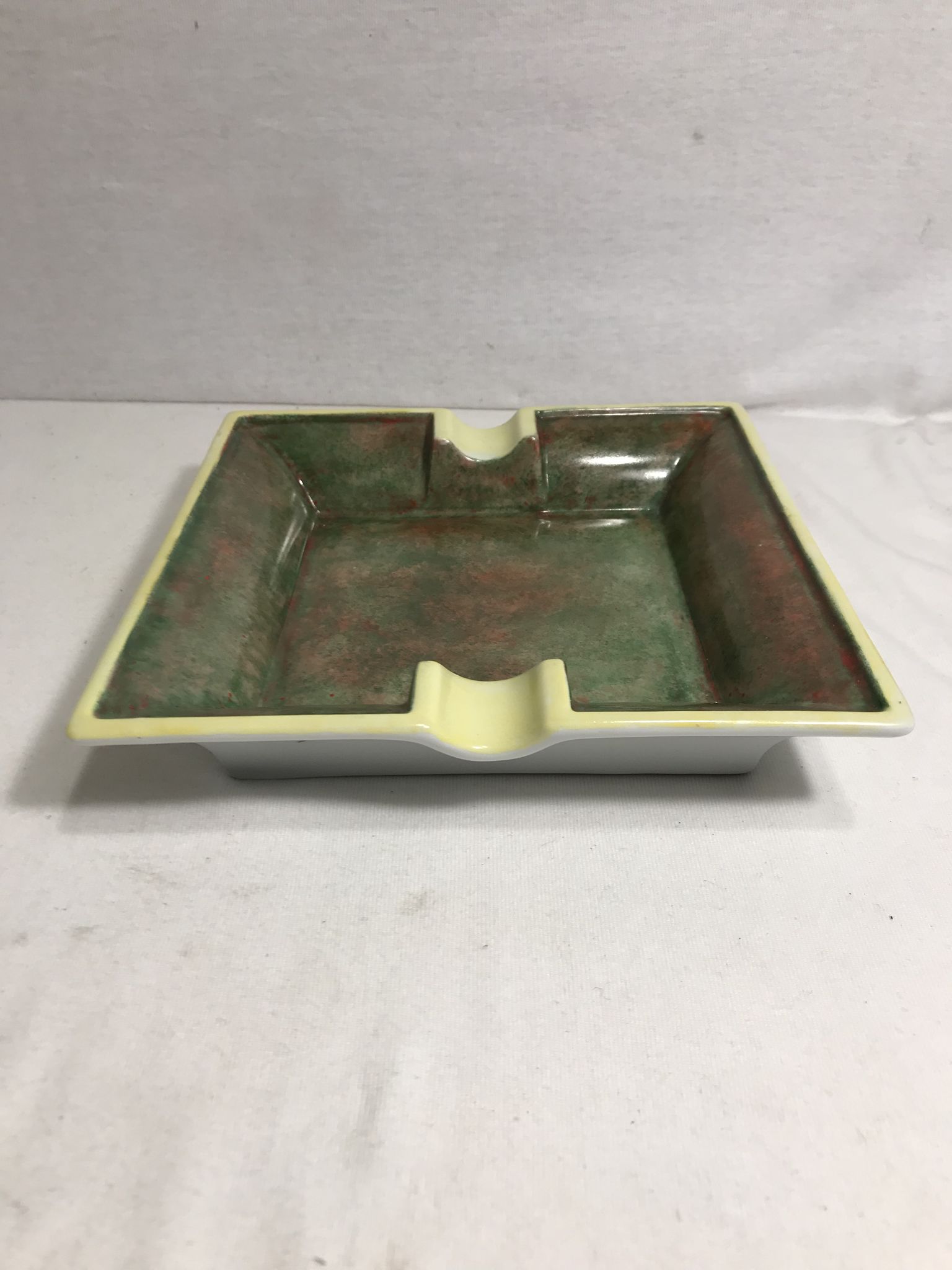 Old porcelain limoges stamp, signature sylvie 93 vintage ashtray