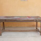 Wooden farm dining table