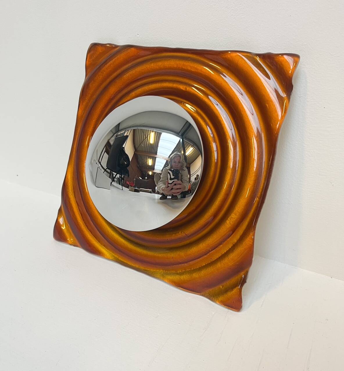 Ceramic wall lamp by Pan International 1980s